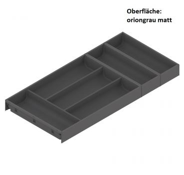 AMBIA-LINE Besteckeinsatz, für LEGRABOX / MERIVOBOX, Kunststoff / Stahl, 6 Besteckfächer, NL=650 mm, Breite=300 mm